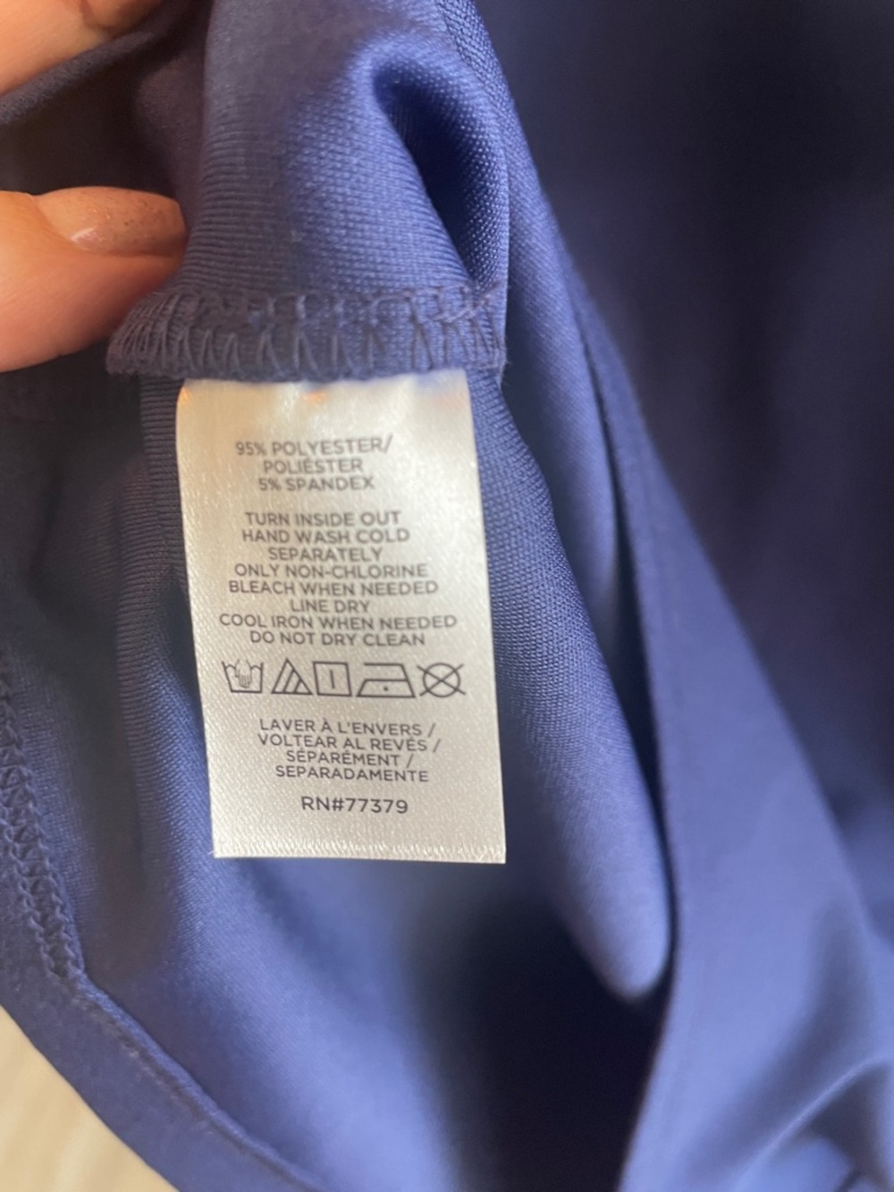 Ann Taylor Navy Long-Sleeve Jewel Neck Top - Picture 6 of 7